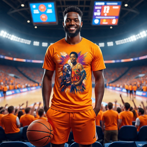 ชุดเสื้อและกางเกงขาสั้นผ้าโพลีเอสเตอร์สำหรับผู้ชายชุดวิ่งออกกำลังกายพิมพ์ลายพิมพ์ซับลิเมชันสำหรับฤดูร้อน - Product Image 6