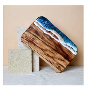 เขียงไม้ชีสอีพ็อกซี่ทำจากเรซินและงานไม้รูปทรงสี่เหลี่ยมปรับขนาดได้และดีไซน์งานฝีมืออินเดีย - Product Image 3