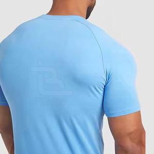 Style personnalisé T-shirt Muscle Fit pour hommes décontracté couleur unie 100% coton tissu confortable fabriqué au Pakistan - Product Image 3