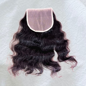 วิกผมอินเดียแบบลอนลึกประดับหนังกำพร้าผมแบบเส้นเดียว - Product Image 1