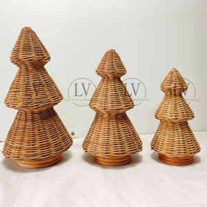 Vente en gros bon prix de décorations d'arbre de Noël en rotin rustique naturel pour la maison du Vietnam - Product Image 4