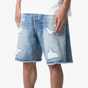 กางเกงขาสั้นผ้าเดนิมสำหรับผู้ชายกางเกงขาสั้นผ้าเดนิมแบบสบายๆระบายอากาศได้ดีสำหรับฤดูร้อน - Product Image 5