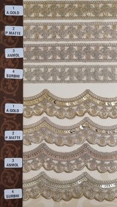 Paillettes lourdes sur mesure brodées de deux manières de couleur dans des conceptions ethniques à des fins diverses dans différentes tailles - Product Image 4