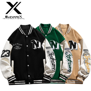 Veste de baseball varsity pour homme sur mesure de haute qualité, col roulé, antibactérienne, respirante, coupe-vent, en toile, nouvelle collection - Product Image 3