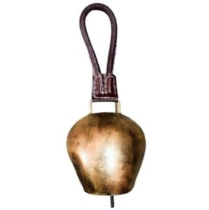 กระดิ่งวัวสีทองแบบโบราณทำจากหนังรีไซเคิลงานหัตถกรรมเหล็กโลหะสไตล์วินเทจสินค้าขายดี - Product Image 1