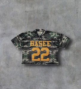 Maillot de football en maille avec logo imprimé sur tout pour la saison 24/25, ensemble de t-shirts à manches courtes avec nom du joueur et lettre - Product Image 1