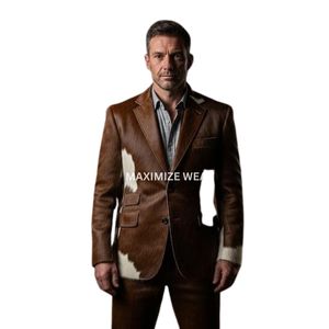 Luxury Hair-On Cowhide Leather Coat High-Quality Custom Sizes Available Western Style Wholesale Supplier Fashion Leather Coat - Product Image 5