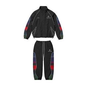 Pantalon de survêtement unisexe à fermeture éclair en nylon souple 2 pièces avec poignets élastiques LWK-TS-10261 de survêtement coupe-vent pour hommes - Product Image 1