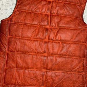 Gilet en cuir pour homme, cuir véritable, gilet d'hiver, fermeture éclair, col rond, mode streetwear, vente en gros OEM - Product Image 4