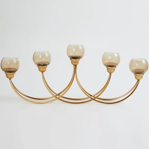 High Quality Round Glass <b>Candle</b> Jar with Metal <b>Lantern</b> Best Price <b>Large</b> Size Home Hotel Decoration New Design Wax <b>Candle</b> Holder - Product Image 1