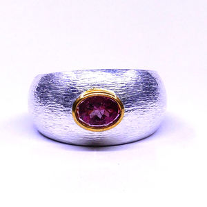 Turmalina Apilable Compromiso Plata de Ley 925 Oxidación Joyería Precioso Chapado en oro Regalo eternidad vermeil - Product Image 2