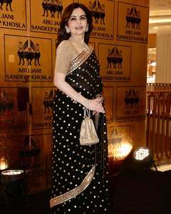 Sari Indio Pakistaní de Diseño en Georgette Puro con Bordado de Espejo y Lentejuelas, Blusa Elegante Tradicional para Fiesta, Boda, Bollywood - Product Image 3