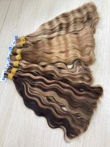 Cabello a granel cabello de lujo ondulado profundo extentensión blanqueador a rubio 100% cabello vietnamita - Product Image 3