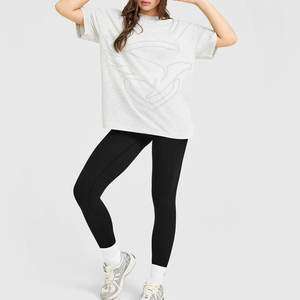 Venta caliente camiseta transpirable camiseta mujer cómoda ropa de calle precio al por mayor camiseta de gran tamaño - Product Image 3