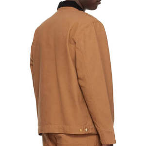 แจ็คเก็ตผ้าแคนวาสสไตล์วินเทจ ซับในผ้าลูกฟูก แจ็คเก็ตลำลองสำหรับผู้ชาย รับทำโลโก้ตามสั่งจากผู้ผลิตโดยตรง - Product Image 2