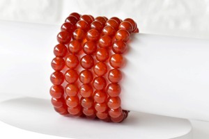 Premium Natural Healing Red Onyx 8mm Round Crystal <b>Beaded</b> <b>Bracelet</b> for Meditation Energy Jewelry - Product Image 2