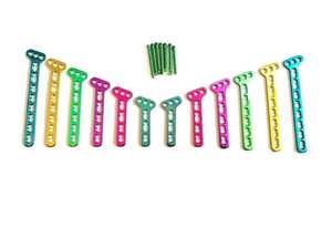 Lot de 12 plaques en T obliques en titane (3.5mm) avec 50 pour vis LCP pour base d'instruments chirurgicaux vétérinaires - Product Image 5