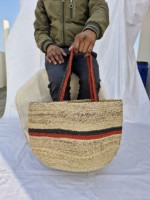 Sac seau pour femme en jute 100% naturel, fait main, vintage, tendance, été, écologique, de haute qualité, fermeture éclair, doublure en polyester
