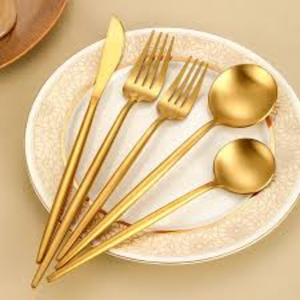 <b>Hammer</b> Mirrored Steel Cutlery Flatware Set Silverware Cutlery Set 24pc Classic Style Solid Stainless Wedding Sustainable Elegant - Product Image 6