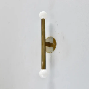 โคมไฟเชิงเทียนติดผนังทำจากทองเหลืองของคู่ไฟตกแต่งแนววินเทจอุตสาหกรรมสไตล์ stilnovo ทันสมัยกลางศตวรรษ - Product Image 2