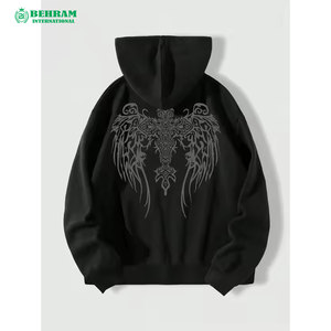 เสื้อฮู้ดซิปแบบยูนิเซ็กซ์คุณภาพสูง ขายส่ง ผ้าฝ้าย 100% ฟลีซ/เฟรนช์เทอร์รี่ สกรีนลายปักตามสั่ง แห้งเร็ว ระบายอากาศได้ดี - Product Image 2