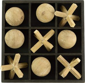 Jeux en bois, Tic Tac Toe, jeu de table en bois pour adultes et enfants, jeux en bois de mangue fabriqués en Inde jeux de passe de temps en famille - Product Image 4