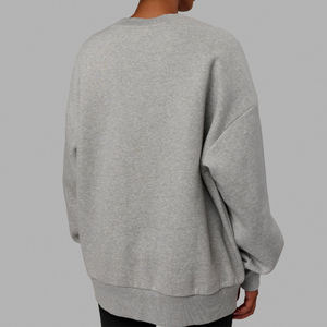 Sudadera Básica de Mujer, Felpa, Mezcla de Algodón y Poliéster, Cuello Redondo, Manga Larga, Estilo Holgado y Relajado, Prenda Exterior Elegante 2026 - Product Image 4