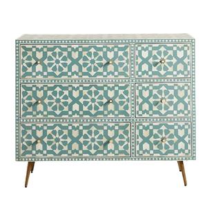 Coffre de chambre à coucher de luxe moderne avec incrustation d'os Tiroir de coffre de haute qualité pour appartements-Disponible au prix de gros - Product Image 1