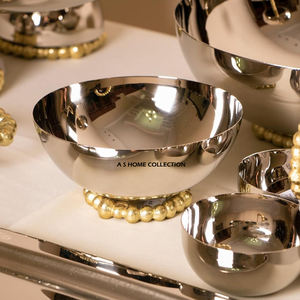 ชามเสิร์ฟพร้อมฐานหินอ่อนแบบดั้งเดิมโลหะฝาชุบทองทำจากโลหะ3ชิ้นหรูหราสไตล์แฟนซี - Product Image 4