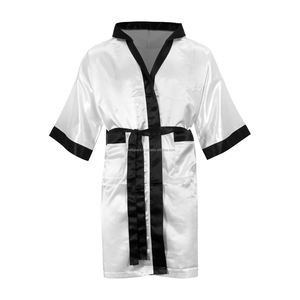 Conjuntos de Boxeo Personalizados de Satén con Capucha, Equipo de Boxeo Premium con Logotipo Personalizado, Bata Transpirable para Caminar al Ring, Venta al Por Mayor - Product Image 4