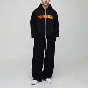 YSJY Fabricante, Conjunto Deportivo de Invierno con Logotipo Personalizado, Chándal de Dos Piezas para Hombre, Corte Regular, Estilo Cargo, Pantalones Deportivos Apilados - Product Image 1