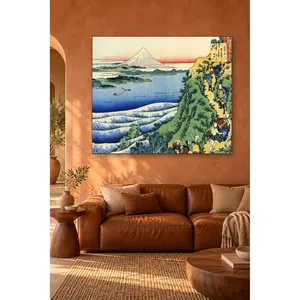 Impression sur toile Fida Hokusai du mont Fuji et de la baie ondulée - Product Image 4