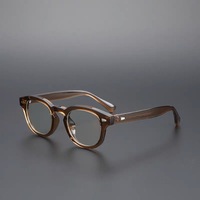 Dernières lunettes rétro ovales japonaises personnalisées pour hommes noires verres optiques lumière bleue montures de lunettes lunettes transparentes