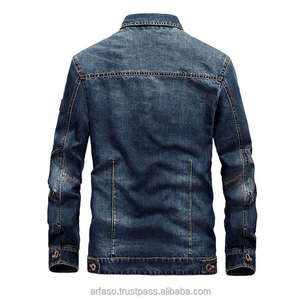 Personalizado 100% algodón chaquetas de mezclilla hombres Casual Color sólido bolsillo chaqueta para Hombres estilo primavera alta calidad hombres ropa - Product Image 3