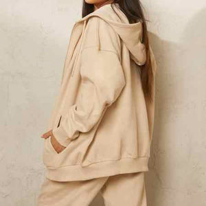 2025 personnalisé lourd polaire goutte épaule pull à capuche unisexe épaissi surdimensionné ample nouveaux sweats à capuche à la mode en gros - Product Image 6