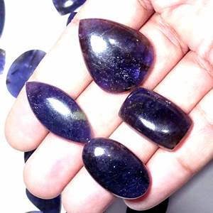 Iolite naturelle Pierre de soleil Pierres précieuses en vrac Cabochon en gros Pierres précieuses en vrac Belle Iolite Pierre de soleil Tous les mélanges Forme Fabrication de bijoux - Product Image 4
