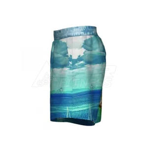 Short de ville en coton pour hommes taille adulte personnalisé nouveau style solide imprimé par sublimation avec fermeture à la taille élastique - Product Image 2