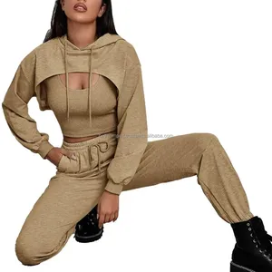 2023 High Quality Tracksuit Women Winter Suit New Stylish Jogging Suit Hoodie + Pants 3PC Design Suit Clothing