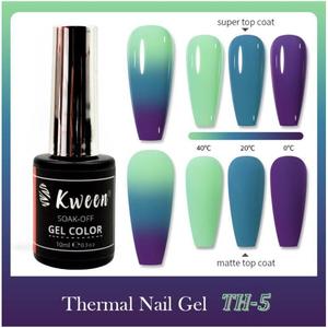 Vernis à ongles gel Kween changeant de couleur 8ml, 3 teintes réactives à la température, kit DIY pour salon, à base d'eau - Product Image 2