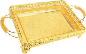 Decoraciones para el hogar Bandeja para servir decoraciones Bandeja de aluminio utensilios de cocina vajilla Restaurantes Hoteles Fabricante mayorista proveedor - Product Image 3