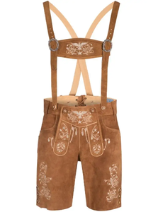 High Quality Trachten Lederhose Oktoberfest Bavarian Short <b>Lederhosen</b> for Men <b>Women</b> - Product Image 2