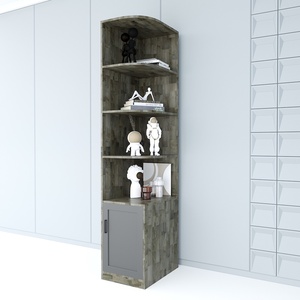 Módulo de Armario Moderno de Madera de Caucho TQA68041 con Estantes Decorativos y Función Plegable para Hogar, Apartamento, Taller, Dormitorio - Product Image 6