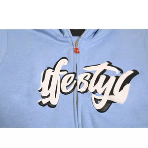 Ventes en gros de sweats à capuche à fermeture éclair tendance avec impression, logo personnalisé, design en vrac, sweats à capuche décontractés pour hommes, sweats à capuche à fermeture éclair intégrale pour hommes - Product Image 4