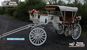 Puluo — Chariot indien blanc pour faire de la randonnée en cheval, voiture de bonne qualité, modèle de luxe pour faire de la randonnée en cheval, en vente, nouveau Style - Product Image 4