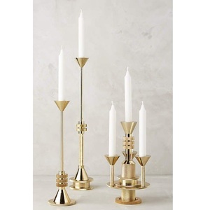 Soporte cónico de metal artístico hecho a mano adecuado para decoración elegante del hogar y fines de exhibición de velas - Product Image 6