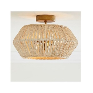 Indoor natural Bamboo Rattan handmade wicker Chandelier Pendant modern contemporary style high quality Chandelier - Product Image 4