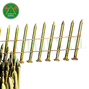 ตะปูคอยล์เหล็ก0.083ความแข็งแรงสูงอุตสาหกรรม1-1/4 "x ชุบสังกะสีสีเหลืองโครเมตก้านเรียบหัวลายตารางแบบแบนปลอดภัย - Product Image 1