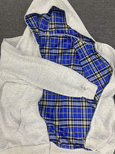 เสื้อฮู้ดมีซิปสำหรับผู้ชายผ้าซักกรดแบบวินเทจผ้าโพลีเอสเตอร์/ ผ้าฝ้ายสำหรับฤดูหนาว500GSM โลโก้ออกแบบได้ตามต้องการ - Product Image 5