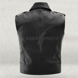 Chaleco de Cuero Casual para Hombre con Cuello Mandarín, Cálido para Invierno, Transpirable, de Alta Calidad, Personalizable con Cierre de Cremallera para Otoño - Product Image 2