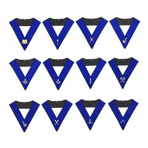 Masonic Regalia Blue Lodge Officers Collar Juego de 12 collares bordados a máquina Collar de Oficial 2025 personalizado de alta calidad - Product Image 2
